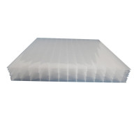 Plaque de polycarbonate traitée anti-UV 2 faces,  opale ép. 32 mm, dimensions 1250 mm x 3000 mm