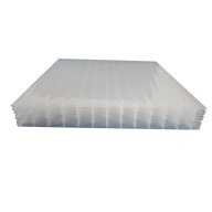 Plaque de polycarbonate traitée anti-UV 2 faces, opale ép. 32 mm, dimensions 1250 mm x 7000 mm