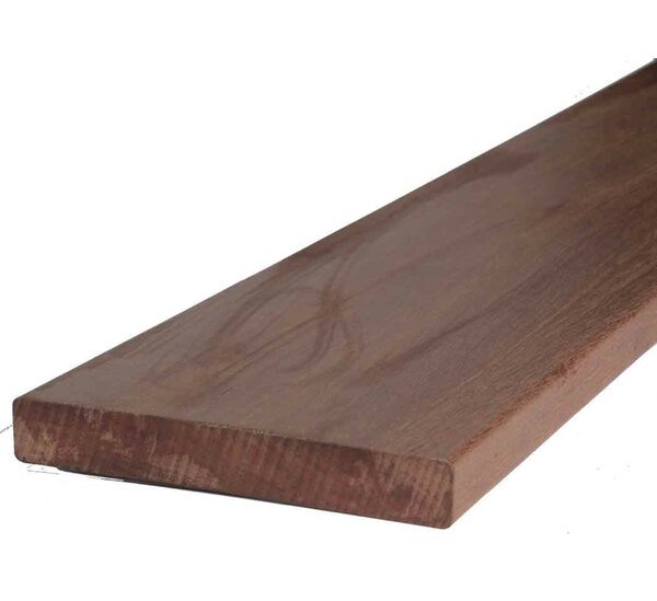 Lame de terrasse 21 x 145 mm, massaranduba, sec séchoir - profil lisse
