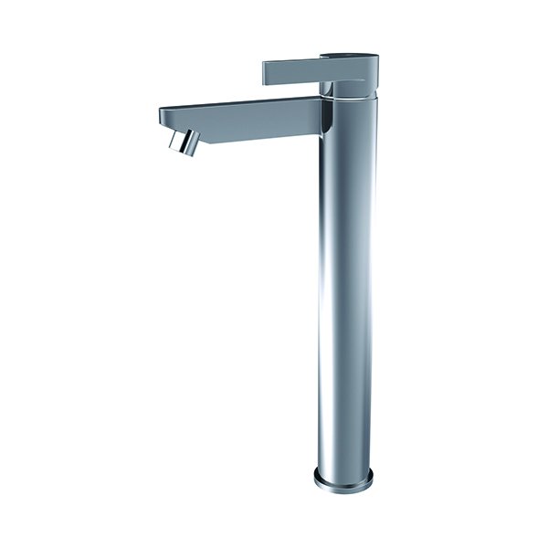 Mitigeur haut DORA sans tirette, bec incliné, chromé brillant