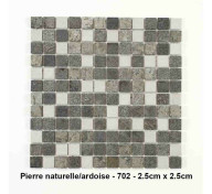Mosaique Pierre naturelle/Ardoise , carreaux de 2.5 cm, rouleau de 1 m x 50 cm