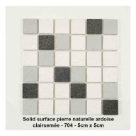 Mosaique Pierre naturelle/Ardoise clairsemée , carreaux de 5 cm, rouleau de 1 m x 50 cm