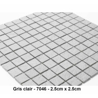 Mosaique Gris clair , carreaux de 2.5 , rouleau de 30 cm x 30 cm
