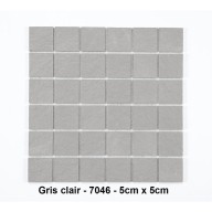 Mosaique Gris clair , carreaux de 5 cm, rouleau de 30 cm x 30 cm