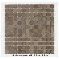 Mosaique pierre naturelle , Roche de mars , carreaux de 2.5 cm, rouleau de 30 cm x 30 cm