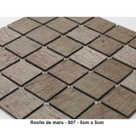 Mosaique pierre naturelle , Roche de mars , carreaux de 5 cm, rouleau de 30 cm x 30 cm