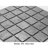 Mosaique pierre naturelle , Bronze , carreaux de 5 cm, rouleau de 30 cm x 30 cm