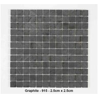 Mosaique pierre naturelle , Graphite , carreaux de 2.5 cm, rouleau de 30 cm x 30 cm
