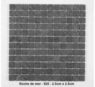 Mosaique pierre naturelle , Roche de mer , carreaux de 2.5 , rouleau de 30 cm x 30 cm