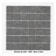 Mosaique pierre naturelle , Roche de mer , carreaux de 5 cm, rouleau de 30 cm x 30 cm