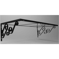 Marquise pour porte d'entrée Newport 140x80 Noir