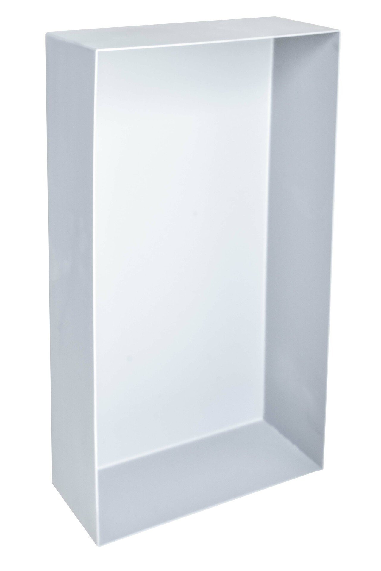 Niche inox 30 x 30 cm semi-encastrée de couleur blanche