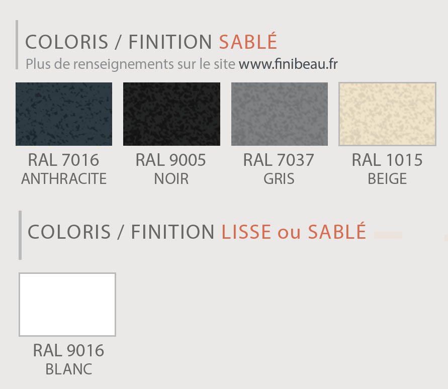 Nuancier couvre-mur aluminium : large choix de couleurs, pose facile par tous les temps