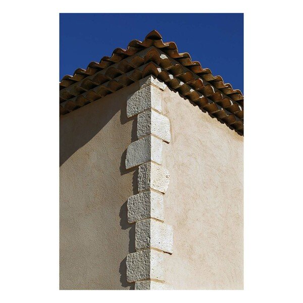 Chaîne d'angle Manoir, hauteur 33 cm, ton pierre