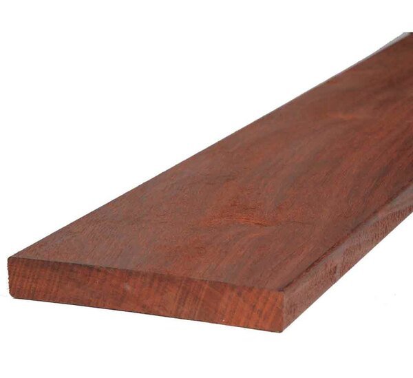 Lame de terrasse 21 x 145 mm, padouk, 4 faces lisses