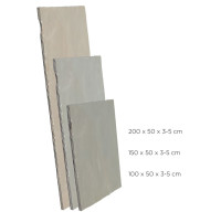 Panneau de grès d'Inde TOUAREG GREY pour réalisation de palissade ou pare-vue de jardin , 50 cm x 150 cm x 3/5 cm