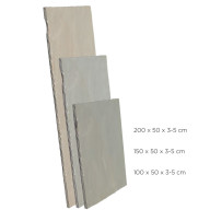 Panneau de grès d'Inde TOUAREG GREY pour réalisation de palissade ou pare-vue de jardin , 50 cm x 150 cm x 3/5 cm