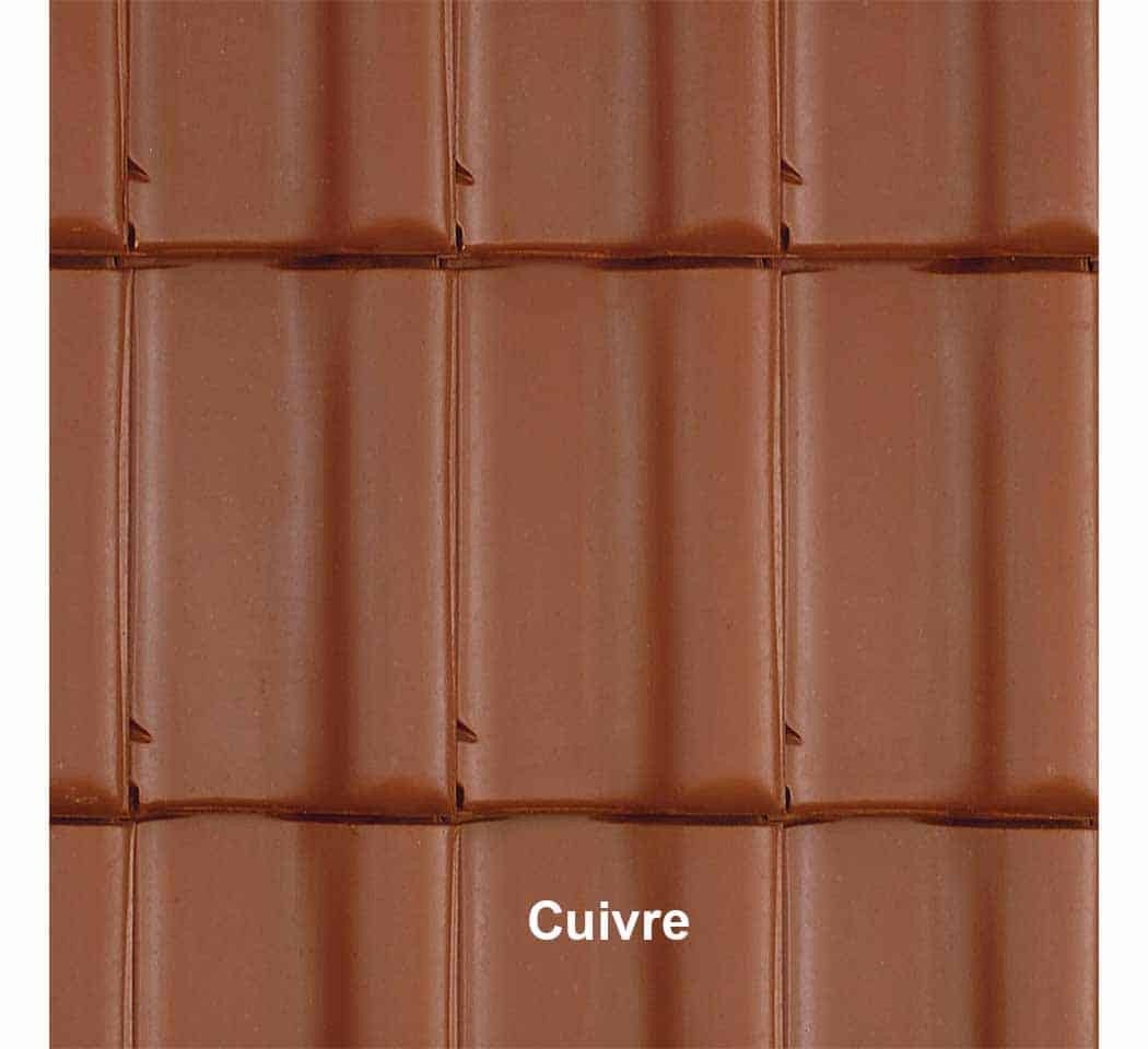 Tuile PANNE très faible pente couleur cuive