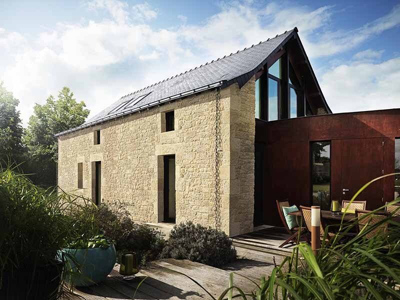 Kit ITE PSE TH31, 120 mm, 20m2 avec parement Manoir ton naturel