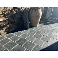 Pavé en ardoise vieillie, clivé, 15 cm x 15 cm x 3 cm - Palette complète