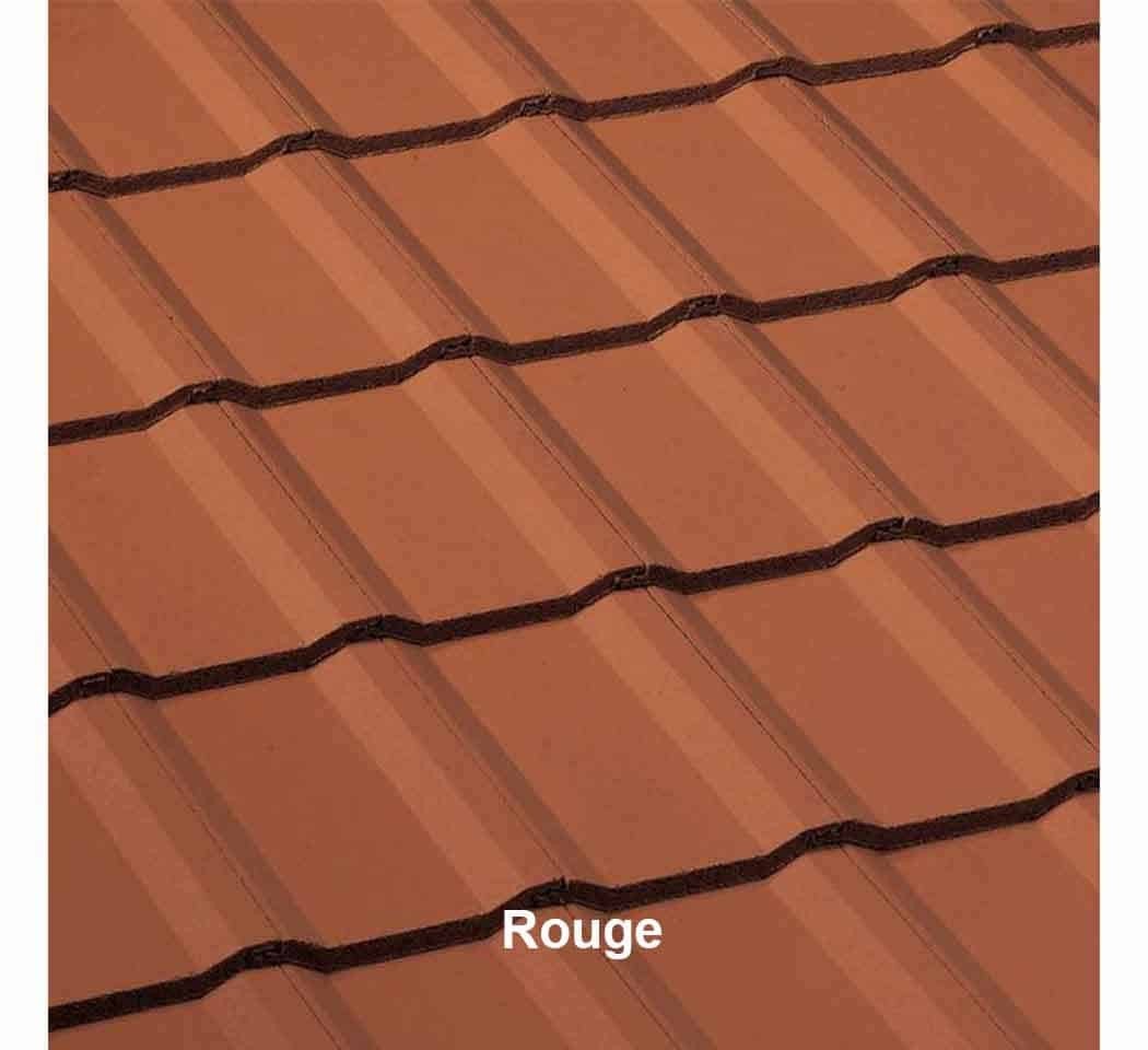 Tuile béton PERSPECTIVE couleur rouge sienne