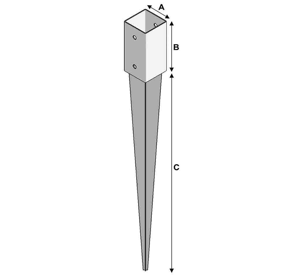 Pied poteau jardin à enfoncer