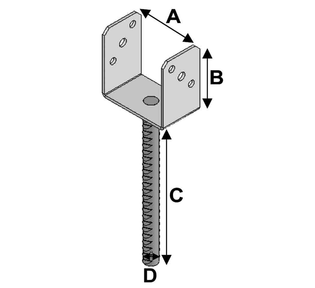 Pied de poteau à sceller