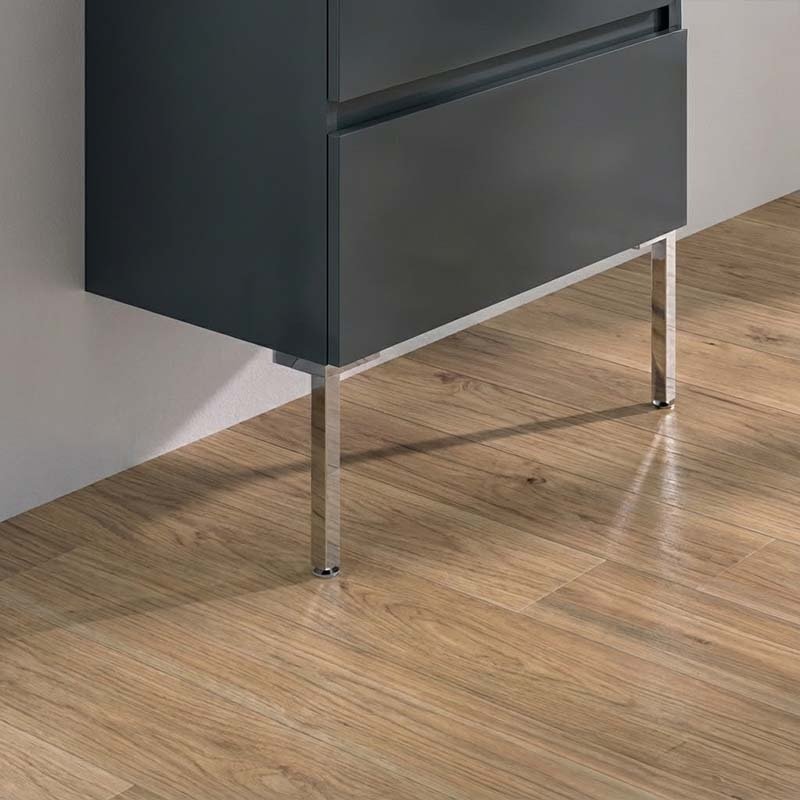 Lot de 2 pieds de meuble aluminium anodisé