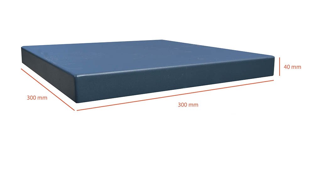 Chapeau de pilier plat 30 cm x 30 cm gris sablé