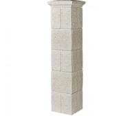 Ensemble 2 piliers complets Renaissance ton pierre, 37 x 37 cm x 176 cm