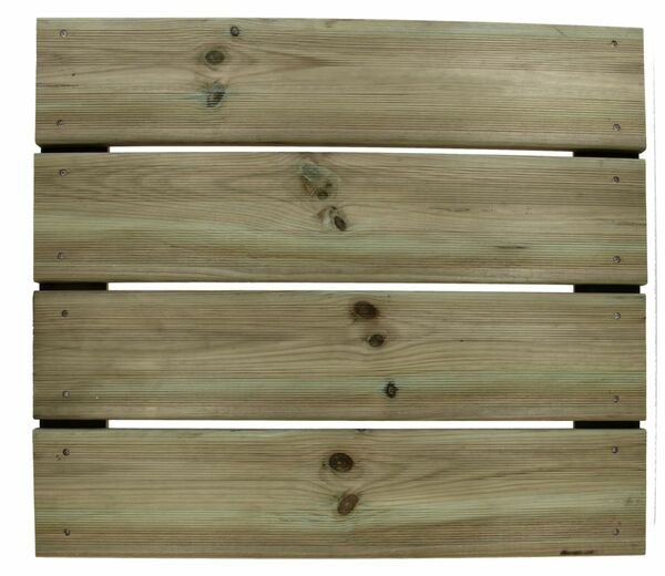 Lame de terrasse 35 x 170 mm, pin du nord, traité CL4 - vert - profil 1 face double peigne