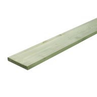 Planche agricole 25 mm x 200 mm - 4 m, traité CL3 vert