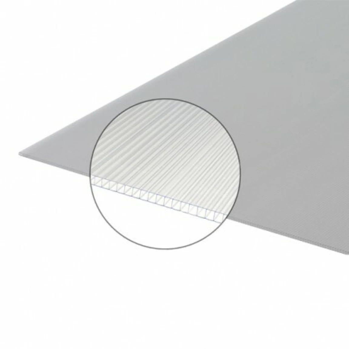 Plaque de polycarbonate 10 mm CLAIR - double paroi, dimensions 3000 mm x  980 mm 