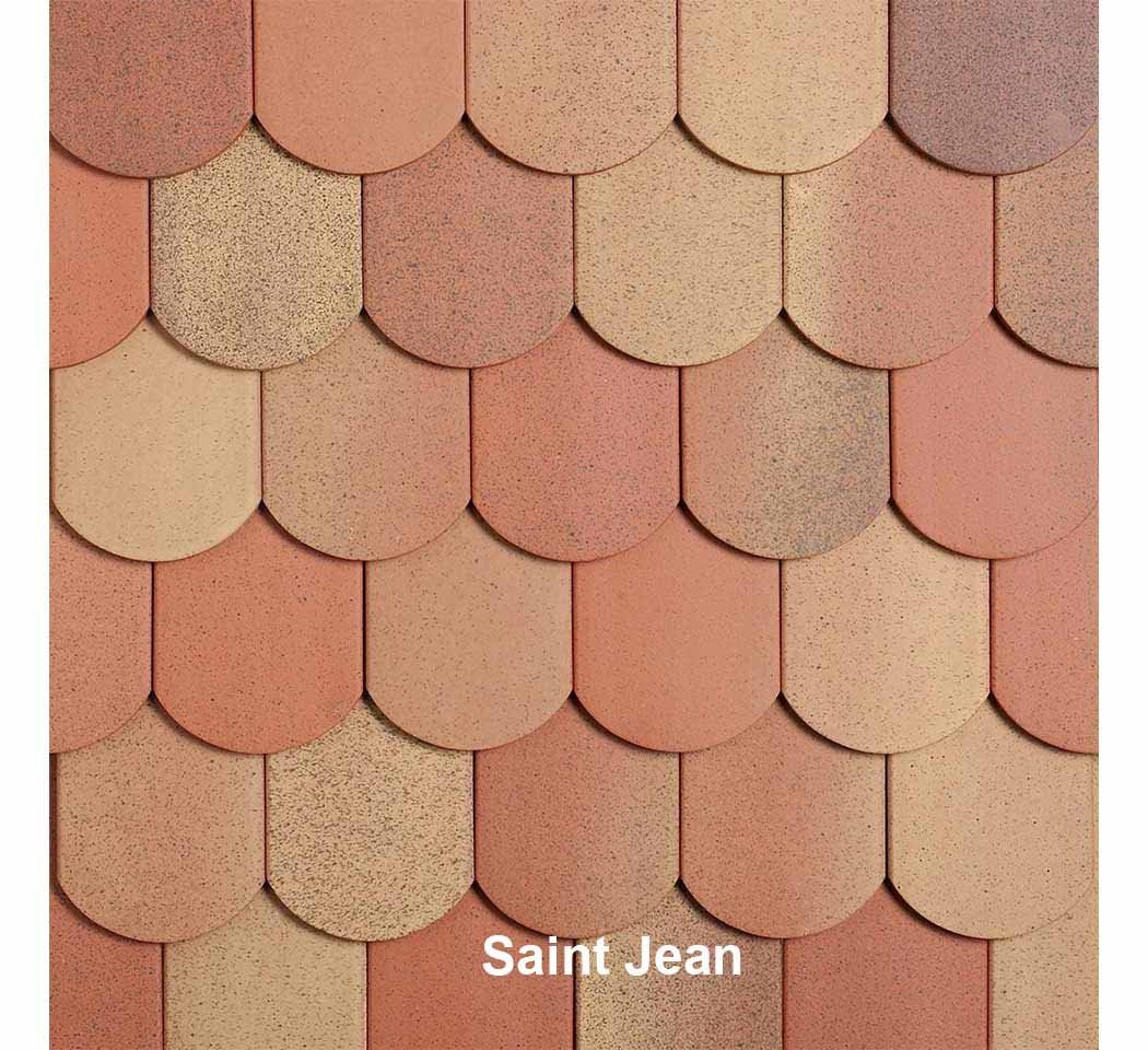 Tuile plate 16 x 38 écaille colori St jean