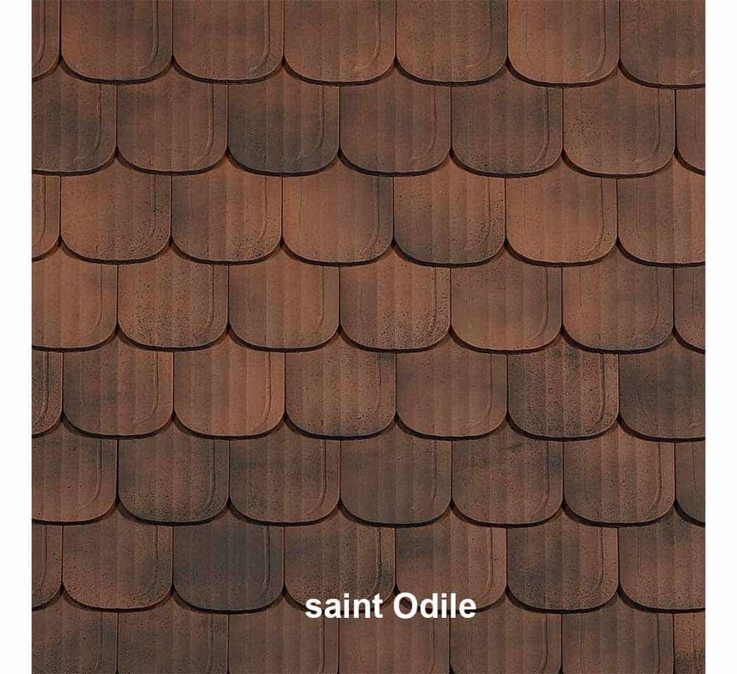 Tuile plate 16 x 38 écaille colori St Odile