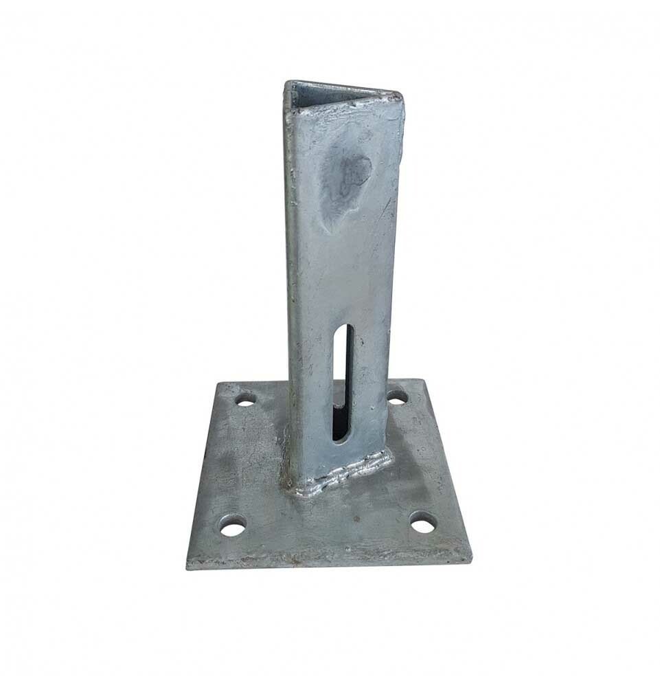 Platine de fixation galva à visser pour piquet en T30