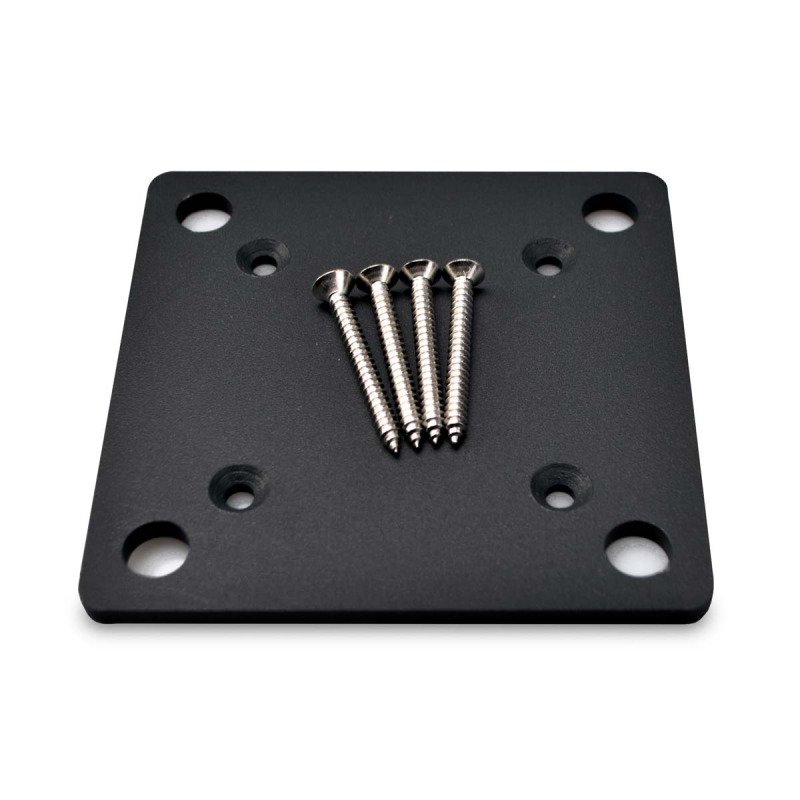 Platine de fixation noire pour poteau PREMIUM