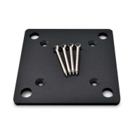 Platine de fixation noire pour poteau PREMIUM