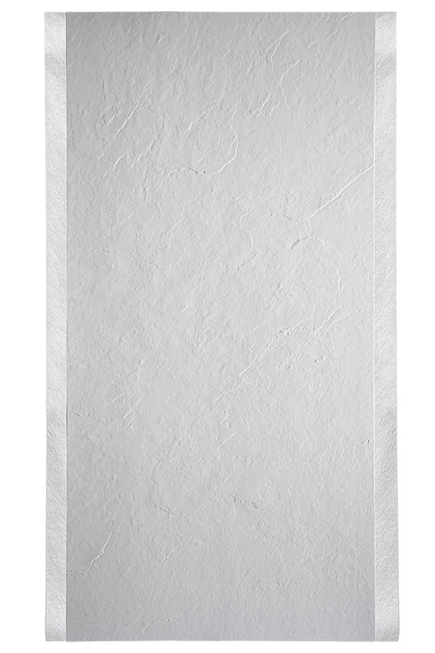 Panneau d'habillage mural 250 x 120 cm x 10 mm , résine imitation ardoise couleur blanc