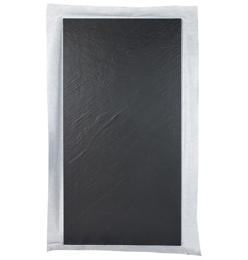 Panneau d'habillage mural 260 x 120 cm en pierre naturelle graphite noir