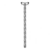 Pointe tête parapluie galvanisée, 3,8 mm x 120 mm, noir