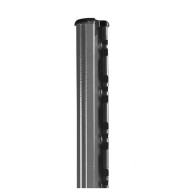 Poteau à encoche pour grillage rigide couleur gris, hauteur 107 cm
