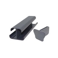 Poteau intermédiaire/ d'angle en aluminium, recoupable 57 mm x 75 mm x 2.32 m, avec capot