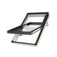 Fenêtre de toit, en PVC blanc, chassis métal, vitrage U3 - 78 x 98 cm