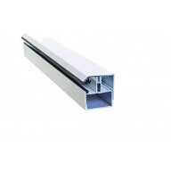 Profilé de bordure porteur RAL 9010 blanc pour plaque polycarbonate CARBOGLASS 16 et 32 mm, longueur 4 m