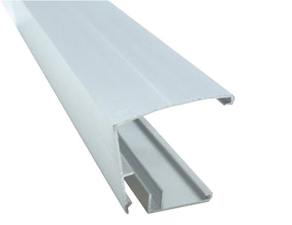 Profilé bordure blanc RAL 9010 - 4000 mm pour plaques 10/16/32 mm