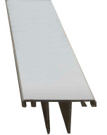 Profilé supérieur blanc pour toiture polycarbonate 16 et 32 mm, longueur 4.60 m