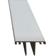Profilé supérieur blanc pour toiture polycarbonate ou panneau isolant 16 et 32 mm, longueur 4.60 m