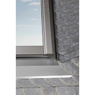 Raccord de toiture pour fenêtre Roto Q avec bloc isolant, tuile mécanique plate, ardoise épaisse - 55 cm x 78 cm