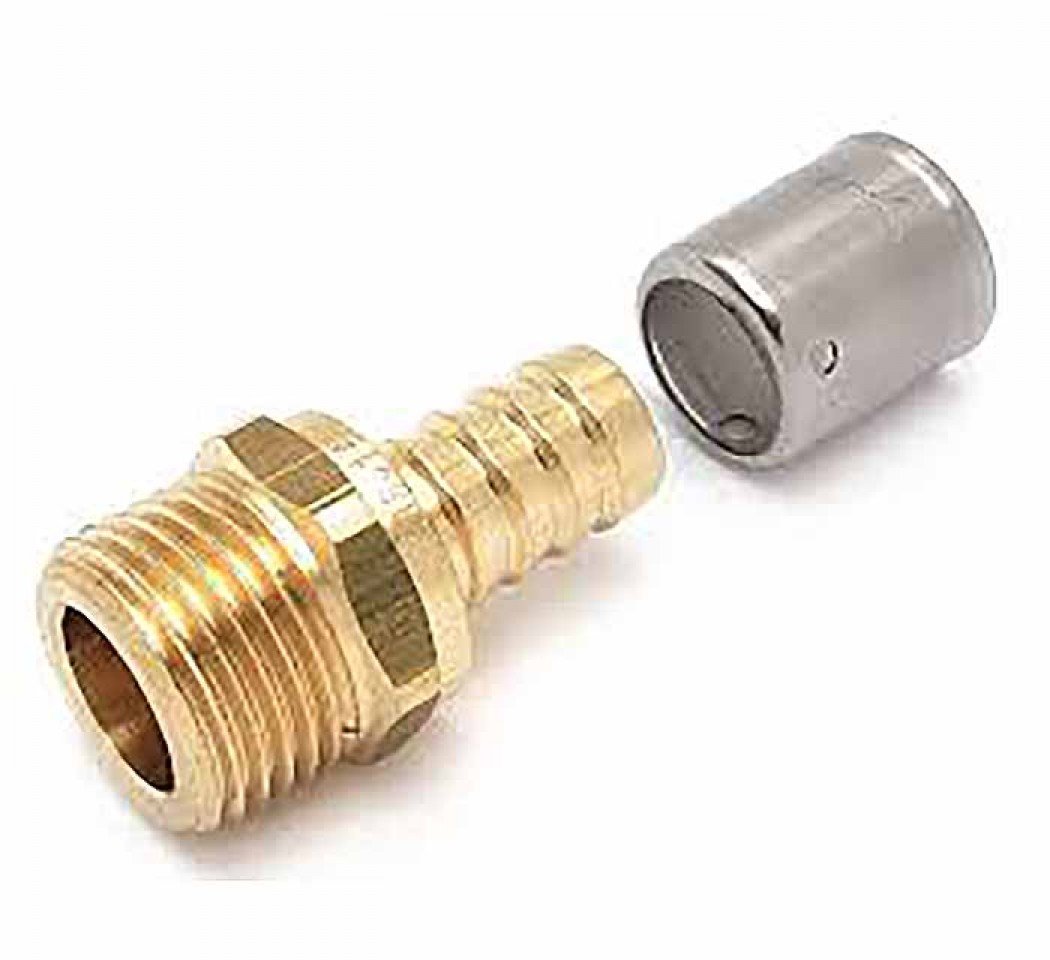 Raccord mâle fixe à sertir pour PER, 1/2" - Ø 12 mm